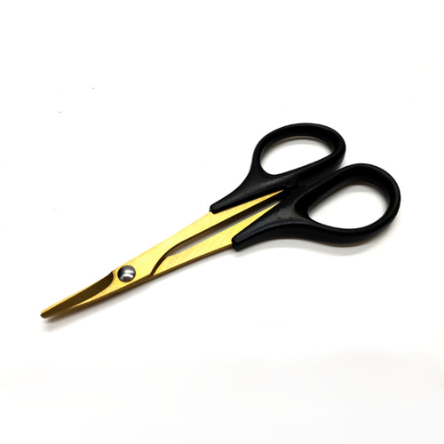 TiN coated lexan body scissors (Curved)