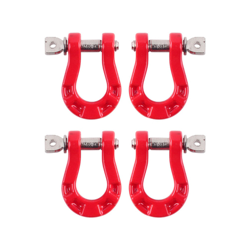 Metal D-ring shackle A (Red) (4)