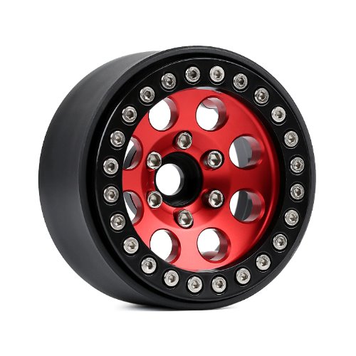 1.9 CN10 Aluminum beadlock wheels (Red) (4)