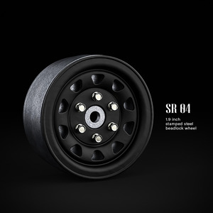 SR04 1.9inch beadlock wheels (Matt black) (2)