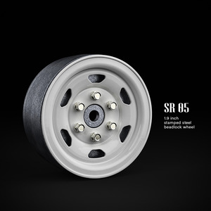 SR05 1.9inch beadlock wheels (Gloss white) (2)