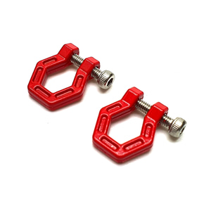 Metal D-ring shackle (Red) (2)