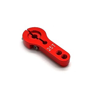 Aluminum 24mm clamping servo arm type A (25T) (Red)