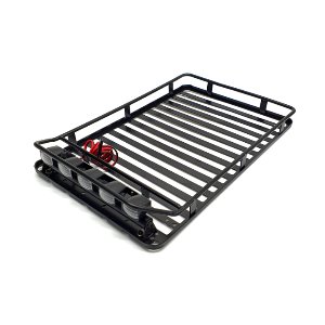 1/10 scale metal off-road roof rack with 5 LED light bar