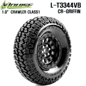 CR-GRIFFIN CLASS1 1/10 Scale 1.9&quot; Crawler Tires Super Soft Compound / Black Spoke Rim Inserts (2)