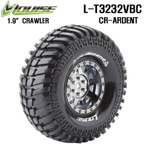 CR-ARDENT 1/10 Scale 1.9&quot; Crawler Tires Super Soft Compound / Black Chrome Rim / 12mm HEX(2)