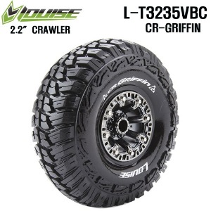 CR-GRIFFIN 1/10 Scale 2.2” Crawler Tire Super Soft Compound / Black Chorme Spoke Rim / 12mm HEX