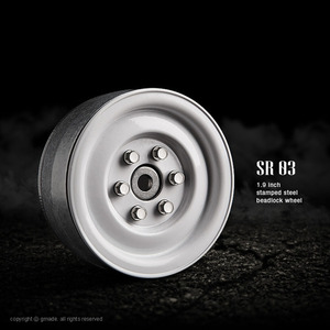 1.9 SR03 beadlock wheels (Gloss white) (2)
