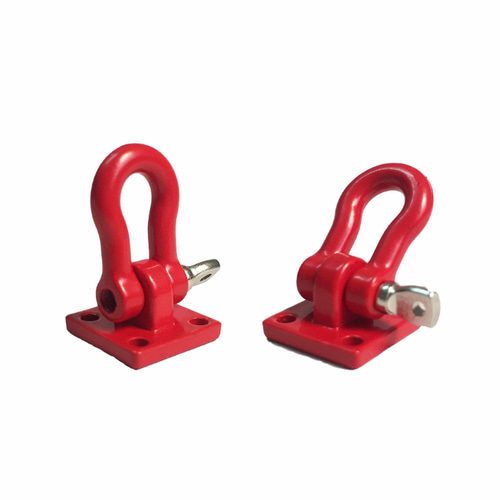 1/10 scale accessory shackle with mounting bracket (Red)
