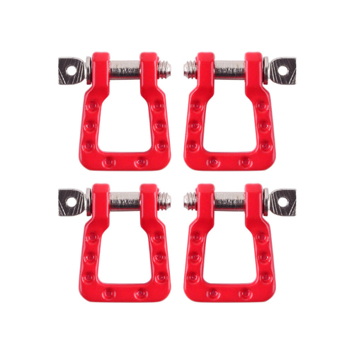 Metal D-ring shackle B (Red) (4)