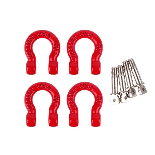 Metal D-ring shackle C (Red) (4)