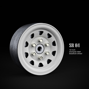 SR04 1.9inch beadlock wheels (Gloss white) (2)