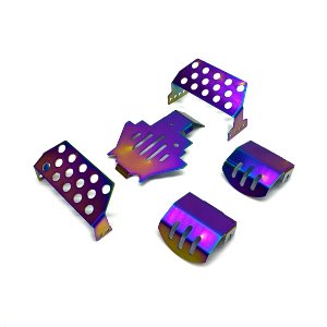 Stainless steel skid plate sets for Traxxas TRX-4 Defender (Rainbow color)
