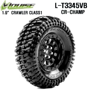 CR-CHAMP CLASS1 1/10 Scale 1.9&quot; Crawler Tires Super Soft Compound / Black Spoke Rim Inserts (2)